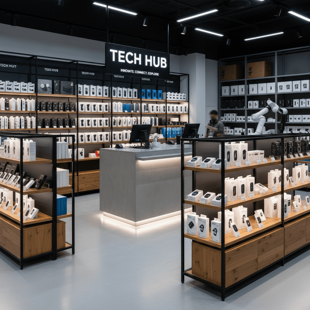TechNest Global Traders Ajman location with electronics accessories